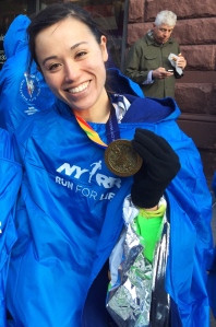 Exhausted and happy -- two years after my DVT (deep vein thrombosis), I finished my first marathon, the TCS NYC Marathon! :)